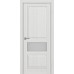 Дверь межкомнатная Optima Porte Тоскана 631.121 Ясень серебристый экошпон со стеклом заказная