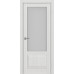 Дверь межкомнатная Optima Porte Тоскана 640.21 Ясень серебристый экошпон со стеклом заказная