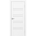 Дверь межкомнатная Optima Porte Турин 560 белый снежный экошпон со стеклом