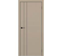 Дверь межкомнатная Mona-58 Beige Молдинг Чёрный