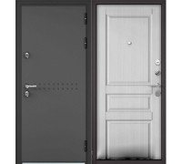 Дверь входная ТERMO STANDART 100 Букле Графит R4 Ларче Белый