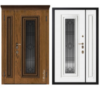 Дверь входная ArtWood СМ1869/3 Е2 Стеклопакет Тик 1200х2050 Заказная