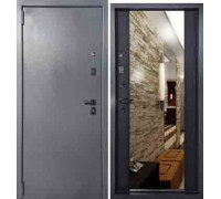 Дверь входная Steel Art Вавилон 293 Букле Dark Grey Зеркало