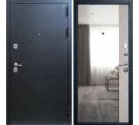 Дверь входная Expert Pro Букле Чёрный MAXI Mirror Stone Oak