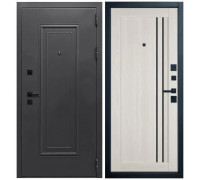 Дверь входная Оптима 1 Муар Антрацит 7016 Atum Pro 33 Artic Oak Black Gloss