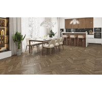 Кварц винил Alpine Floor Альпийский Шеврон ECO 18-4 Дуб Насыщенный 600х127 5/43 Ёлочка