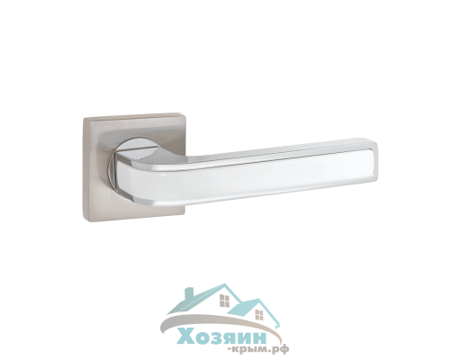 Ручка дверная R06.115 CP/CP/WH хром/хром/белый