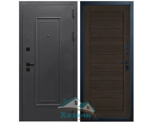 Дверь входная Оптима 1 Муар Антрацит 7016 Atum 6 Wenge