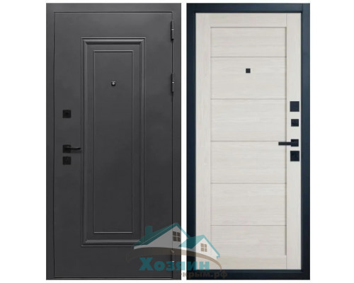 Дверь входная Оптима 1 Муар Антрацит 7016 Atum Pro 32 Artic Oak
