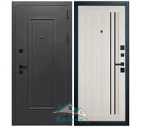 Дверь входная Оптима 1 Муар Антрацит 7016 Atum Pro 33 Artic Oak Black Gloss