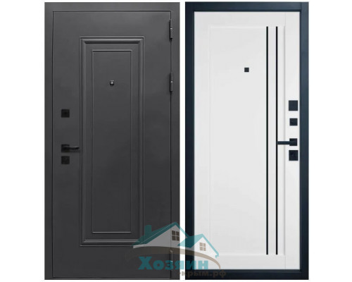 Дверь входная Оптима 1 Муар Антрацит 7016 E33 Ice Black Gloss