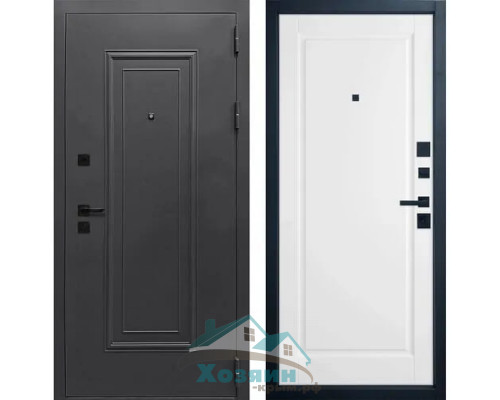 Дверь входная Оптима 1 Муар Антрацит 7016 Glanta Ice