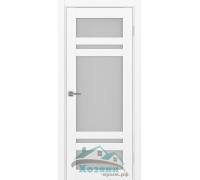 Дверь межкомнатная Optima Porte Парма 422.22222 Белый снежный экошпон со стеклом заказная