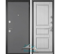 Дверь входная Мастино Home Eco 60 Букле Графит Ларче белый 