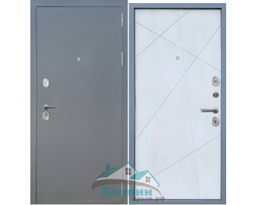 Дверь входная Fly Doors 3К Геометрия 9 см Букле Графит