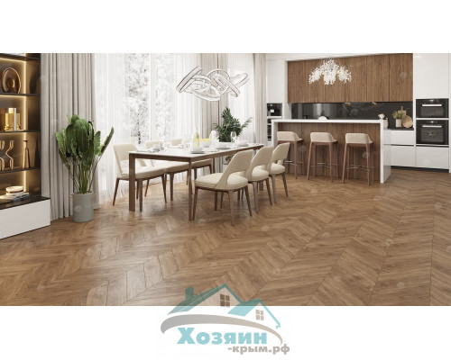 Кварц винил Alpine Floor Альпийский Шеврон ECO 18-10 Гевуина 600х127 5/43 Ёлочка