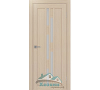 Дверь межкомнатная Optima Porte Турин 551 Дуб беленый экошпон со стеклом