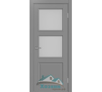 Дверь межкомнатная Optima Porte Тоскана 630.221 багет Серый экошпон со стеклом заказная