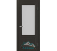 Дверь межкомнатная Optima Porte Тоскана 640.21 Венге экошпон со стеклом заказная