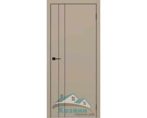 Дверь межкомнатная Mona-58 Beige Молдинг Чёрный