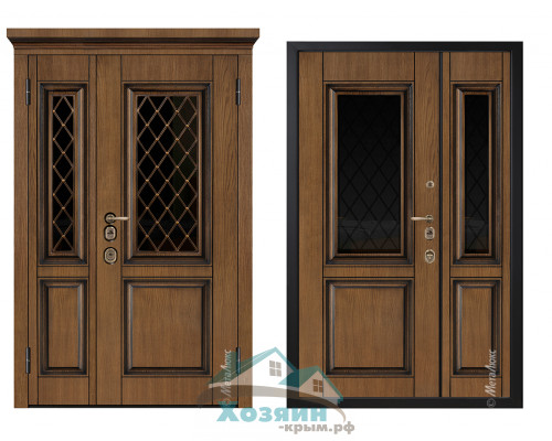 Дверь входная ArtWood СМ1810/3 Е2 Стеклопакет Тик 1200х2050 Заказная