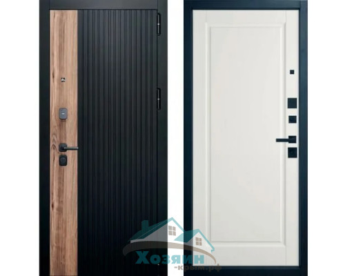 Дверь входная Balance Duo Carbon Walnut Glanta Midwhite