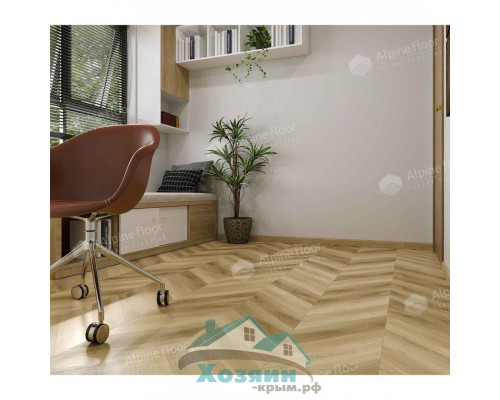Кварц винил Alpine Floor Альпийский Шеврон ECO 18-17 Grazioso 600х127 5/43 Ёлочка