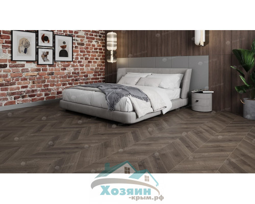 Кварц винил Alpine Floor Альпийский Шеврон ECO 18-9 Дуб Антарес 600х127 5/43 Ёлочка