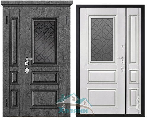 Дверь входная ArtWood СМ1820/25 Е2 Стеклопакет Графит 1200х2050 Заказная