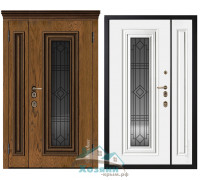 Дверь входная ArtWood СМ1869/3 Е2 Стеклопакет Тик 1200х2050 Заказная
