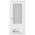 Дверь межкомнатная Optima Porte Тоскана 640.21 Ясень серебристый экошпон со стеклом заказная